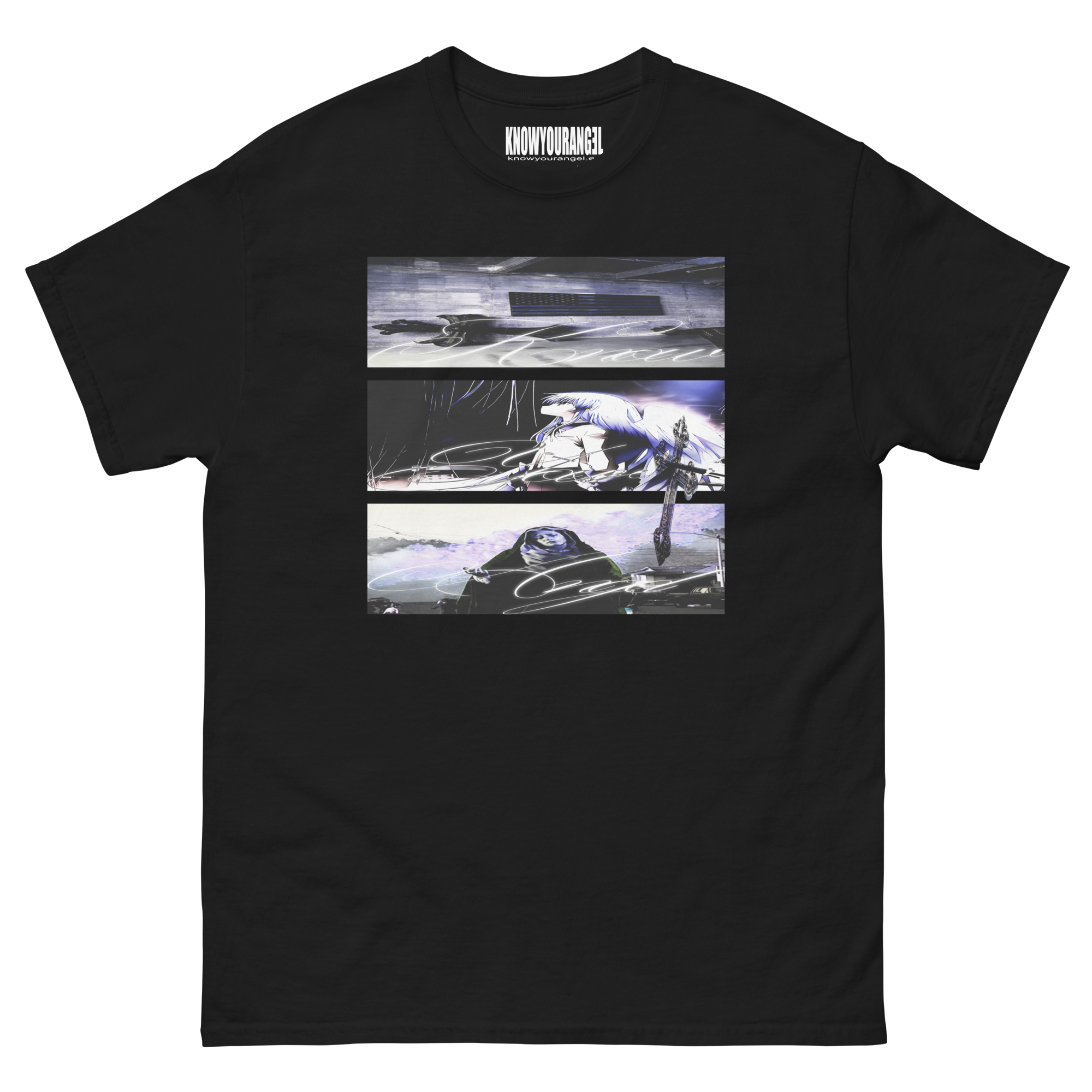 KNOW YOUR ANGEL Shirt featuring animecore angel graphics