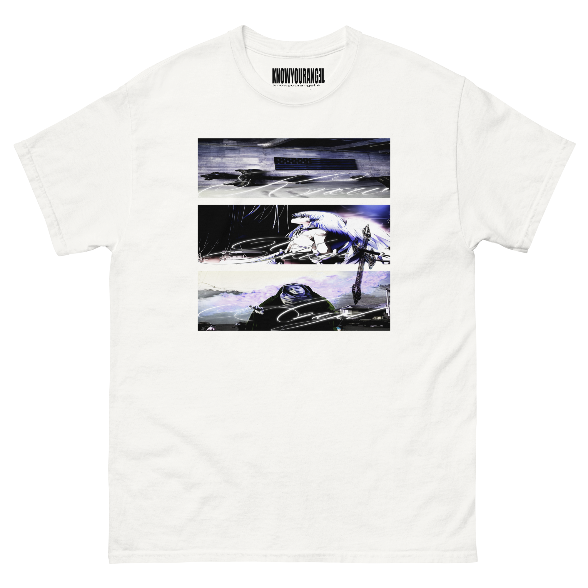 KNOW YOUR ANGEL Shirt featuring animecore angel graphics