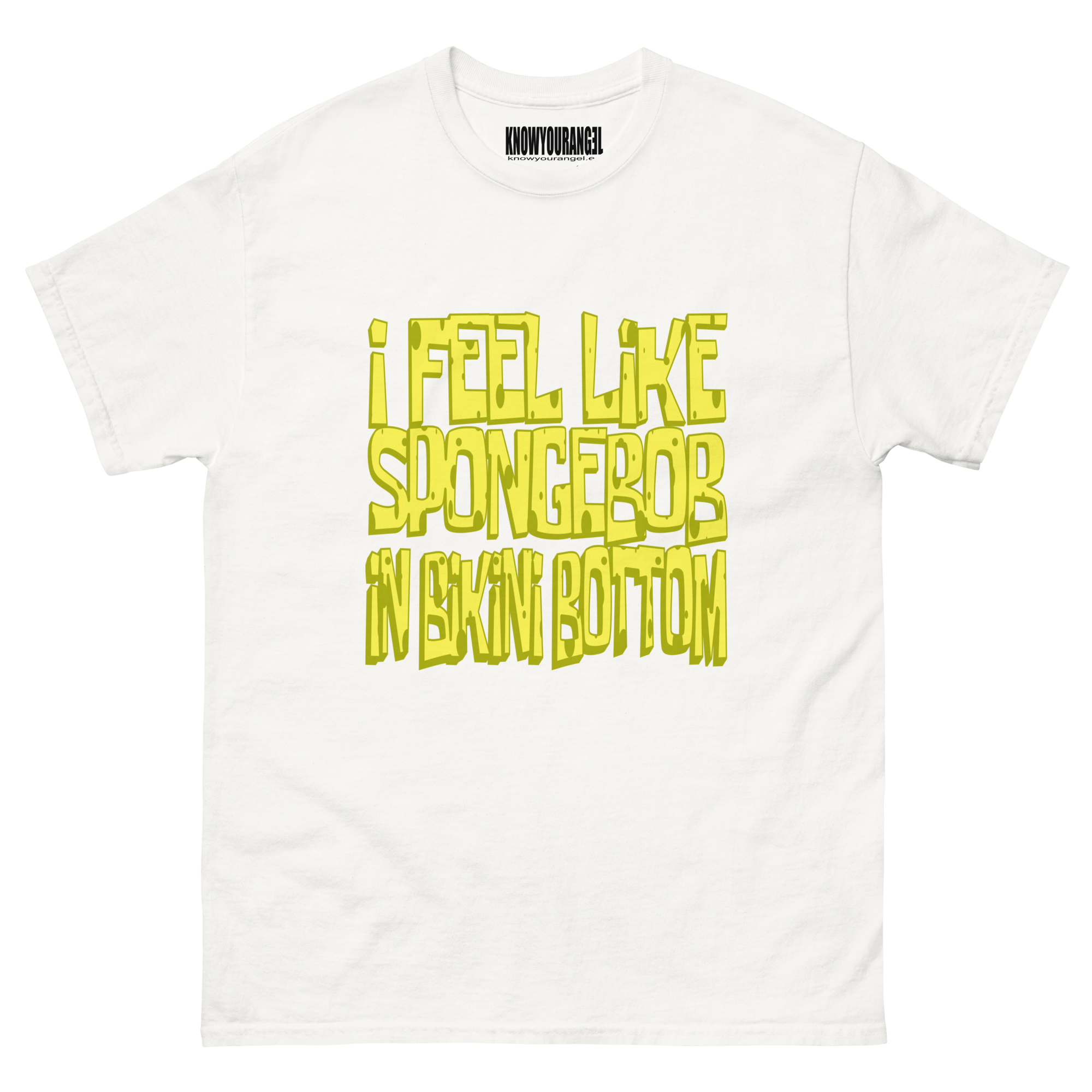 I FEEL LIKE SPONGEBOB unisex t-shirt with Bikini Bottom text design