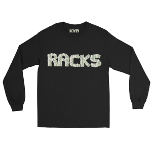 EURORACKS TEE, long sleeve underground con billetes y símbolo del euro, vibe money core y swag core.